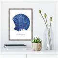 Picture of Round Los Angeles _GroupedProduct_Rectangle_Portrait_Canvas_Framed_
