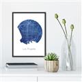 Picture of Round Los Angeles _GroupedProduct_Rectangle_Portrait_Canvas_Framed_