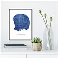Picture of Round Los Angeles _GroupedProduct_Rectangle_Portrait_Canvas_Framed_