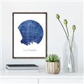 Picture of Round Los Angeles _GroupedProduct_Rectangle_Portrait_Canvas_Framed_