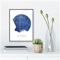 Picture of Round Los Angeles _GroupedProduct_Rectangle_Portrait_Canvas_Framed_