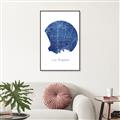 Picture of Round Los Angeles _GroupedProduct_Rectangle_Portrait_Canvas_Framed_