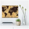 Picture of Brick Wall World Map _GroupedProduct_Rectangle_Landscape_Unframed_Print_Only_
