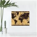 Picture of Brick Wall World Map _GroupedProduct_Rectangle_Landscape_Unframed_Print_Only_