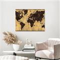 Picture of Brick Wall World Map _GroupedProduct_Rectangle_Landscape_Unframed_Print_Only_