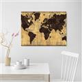 Picture of Brick Wall World Map _GroupedProduct_Rectangle_Landscape_Unframed_Print_Only_