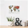 Picture of Newspaper World map  _GroupedProduct_Rectangle_Landscape_Unframed_Print_Only_