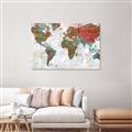 Picture of Newspaper World map  _GroupedProduct_Rectangle_Landscape_Unframed_Print_Only_