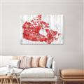 Picture of Canada Map Grey Background _GroupedProduct_Rectangle_Landscape_Unframed_Print_Only_