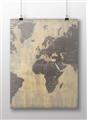 Picture of Brick Wall World Map _GroupedProduct_Rectangle_Landscape_Unframed_Print_Only_
