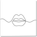 Picture of Line Drawn Lips _GroupedProduct_Square_Canvas_