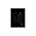 Picture of Sketched Girl III Black _GroupedProduct_Rectangle_Portrait_Canvas_Framed_