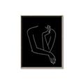 Picture of Sketched Girl III Black _GroupedProduct_Rectangle_Portrait_Canvas_Framed_