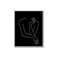 Picture of Sketched Girl III Black _GroupedProduct_Rectangle_Portrait_Canvas_Framed_