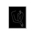 Picture of Sketched Girl III Black _GroupedProduct_Rectangle_Portrait_Canvas_Framed_