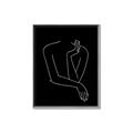 Picture of Sketched Girl III Black _GroupedProduct_Rectangle_Portrait_Canvas_Framed_