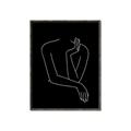 Picture of Sketched Girl III Black _GroupedProduct_Rectangle_Portrait_Canvas_Framed_