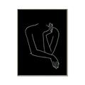 Picture of Sketched Girl III Black _GroupedProduct_Rectangle_Portrait_Canvas_Framed_