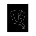 Picture of Sketched Girl III Black _GroupedProduct_Rectangle_Portrait_Canvas_Framed_