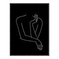 Picture of Sketched Girl III Black _GroupedProduct_Rectangle_Portrait_Canvas_Framed_