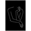 Picture of Sketched Girl III Black _GroupedProduct_Rectangle_Portrait_Canvas_Framed_
