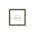 Picture of Line Drawn Lips _GroupedProduct_Square_Canvas_Framed_