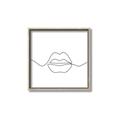 Picture of Line Drawn Lips _GroupedProduct_Square_Canvas_Framed_