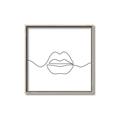 Picture of Line Drawn Lips _GroupedProduct_Square_Canvas_Framed_