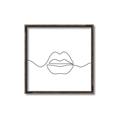 Picture of Line Drawn Lips _GroupedProduct_Square_Canvas_Framed_