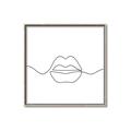 Picture of Line Drawn Lips _GroupedProduct_Square_Canvas_Framed_