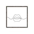 Picture of Line Drawn Lips _GroupedProduct_Square_Canvas_Framed_
