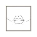 Picture of Line Drawn Lips _GroupedProduct_Square_Canvas_Framed_