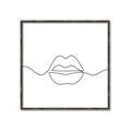 Picture of Line Drawn Lips _GroupedProduct_Square_Canvas_Framed_