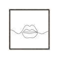 Picture of Line Drawn Lips _GroupedProduct_Square_Canvas_Framed_