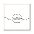 Picture of Line Drawn Lips _GroupedProduct_Square_Canvas_Framed_