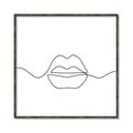 Picture of Line Drawn Lips _GroupedProduct_Square_Canvas_Framed_