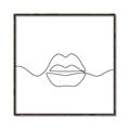 Picture of Line Drawn Lips _GroupedProduct_Square_Canvas_Framed_