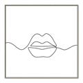 Picture of Line Drawn Lips _GroupedProduct_Square_Canvas_Framed_