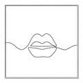Picture of Line Drawn Lips _GroupedProduct_Square_Canvas_Framed_