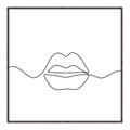 Picture of Line Drawn Lips _GroupedProduct_Square_Canvas_Framed_