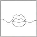 Picture of Line Drawn Lips _GroupedProduct_Square_Canvas_Framed_