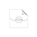 Picture of Line Drawn Lips _GroupedProduct_Square_Unframed_Print_Only_