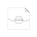 Picture of Line Drawn Lips _GroupedProduct_Square_Unframed_Print_Only_