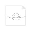 Picture of Line Drawn Lips _GroupedProduct_Square_Unframed_Print_Only_