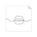 Picture of Line Drawn Lips _GroupedProduct_Square_Unframed_Print_Only_