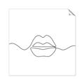 Picture of Line Drawn Lips _GroupedProduct_Square_Unframed_Print_Only_