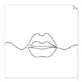 Picture of Line Drawn Lips _GroupedProduct_Square_Unframed_Print_Only_