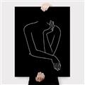 Picture of Sketched Girl III Black _GroupedProduct_Rectangle_Portrait_Canvas_