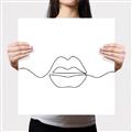 Picture of Line Drawn Lips _GroupedProduct_Square_Canvas_