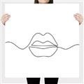Picture of Line Drawn Lips _GroupedProduct_Square_Canvas_